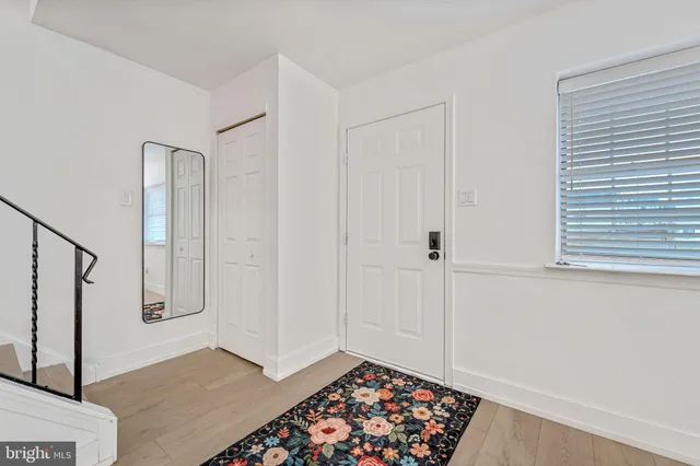 a view of an entryway with staircase