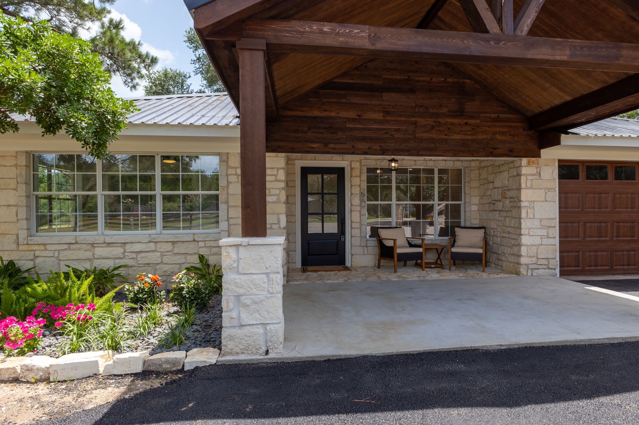 1195 Track Road New Ulm, TX 78950 - Photo 8 of 49 a house with a bench in front of it