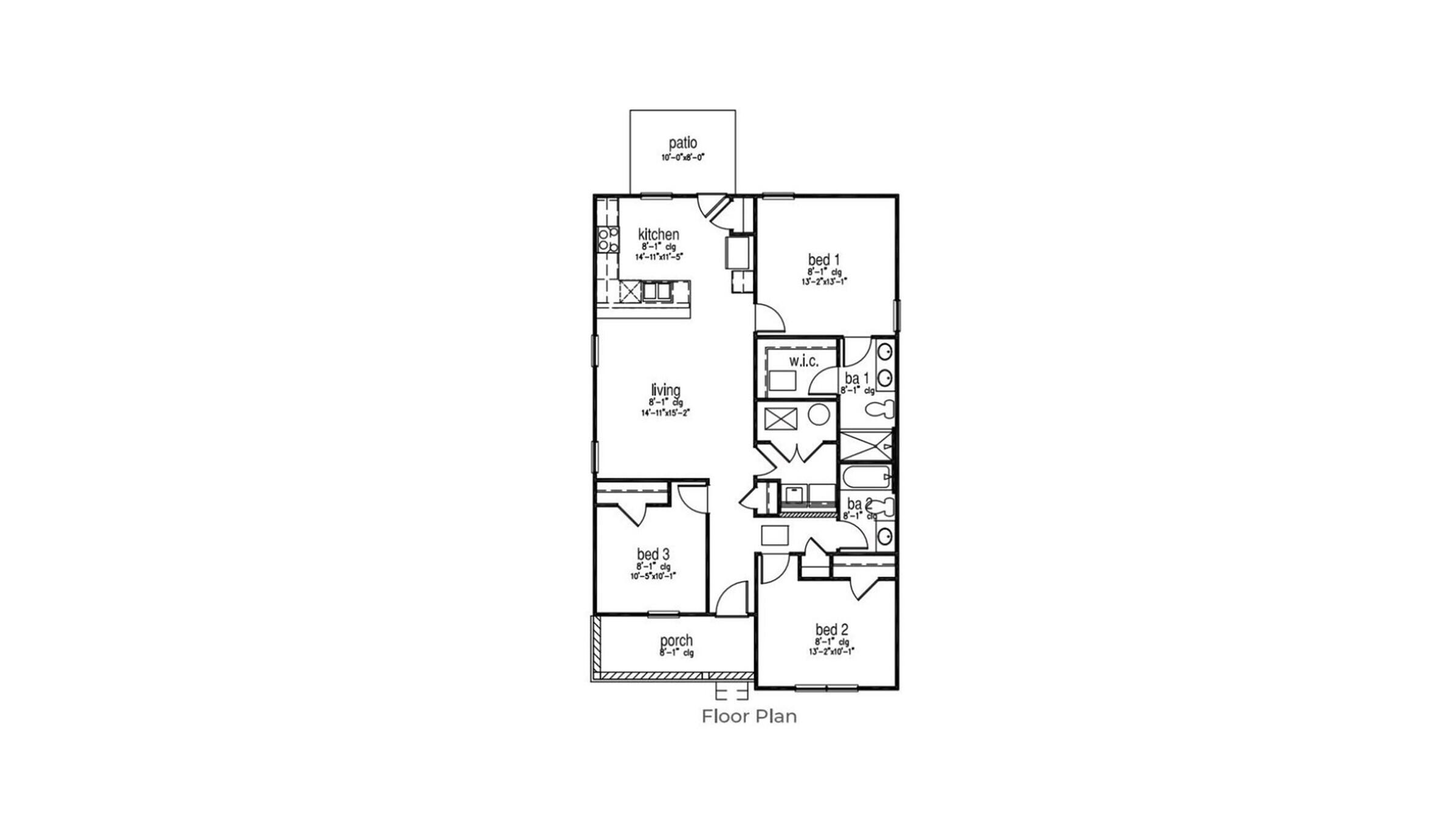 1088 Refuge Way Summerton, SC 29148 - Photo 29 of 29 Lewis - Floorplan - North Shore