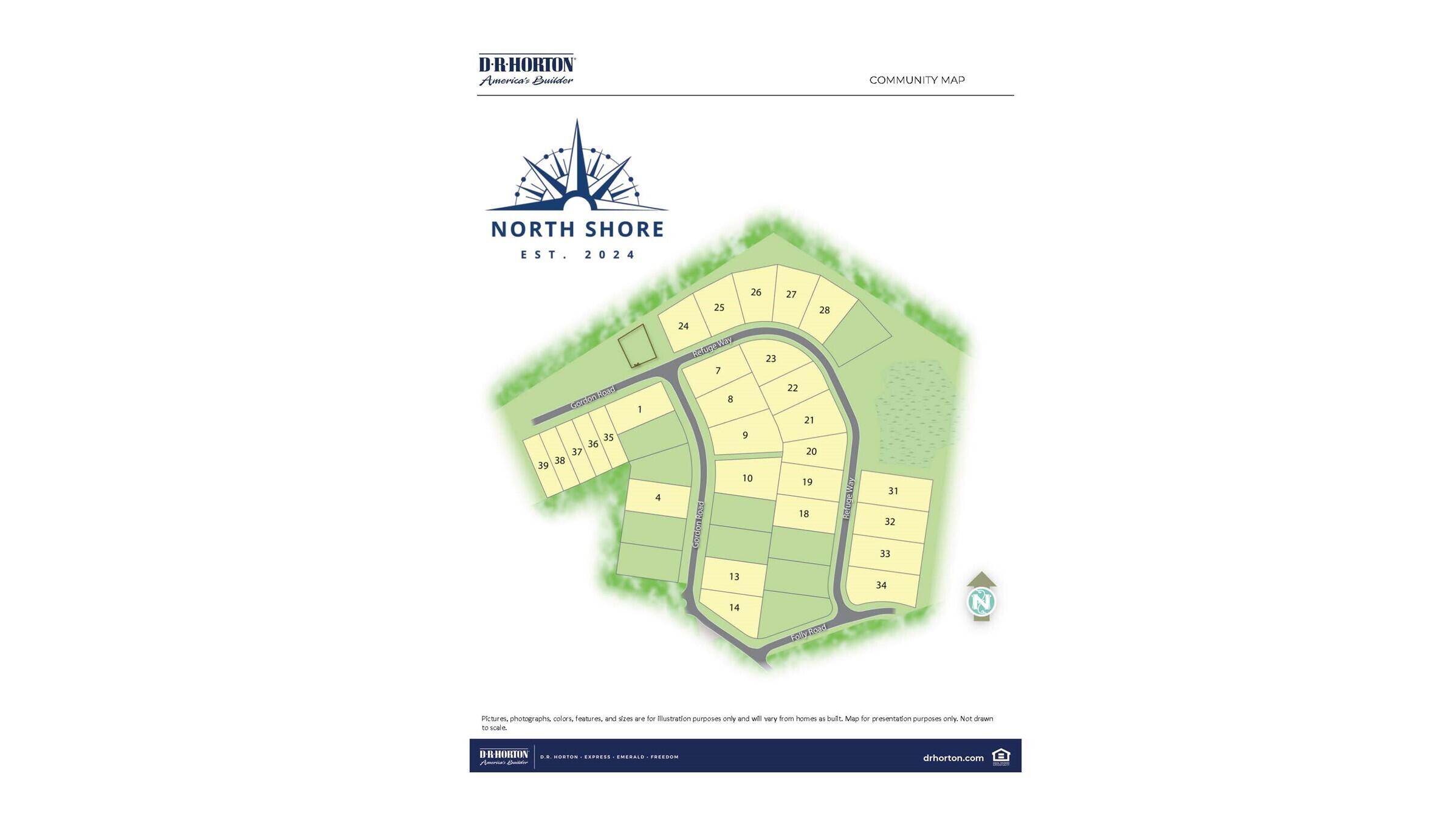 1088 Refuge Way Summerton, SC 29148 - Photo 28 of 29 North Shore - Community Map