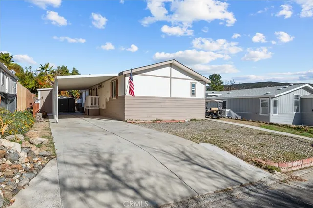 a view of a house with a patio
