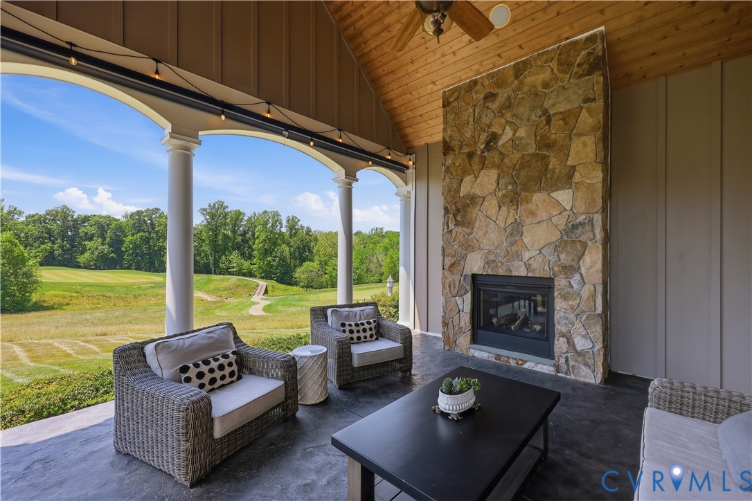 14849 Elliot Ridge Way Glen Allen, VA 23059 - Photo 61 of 78 Covered Patio off Kitchen/Golf Course View