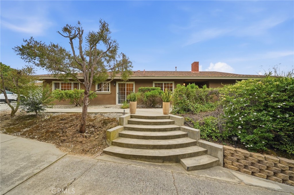 a front view of a house