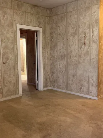 a view of wooden door