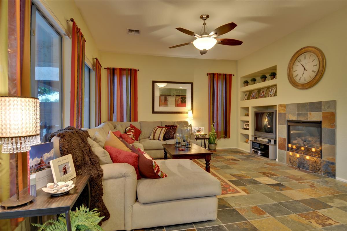 4247 East Buckboard Road Gilbert, AZ 85297 - Photo 6 of 14 Family Room w/ Fireplace