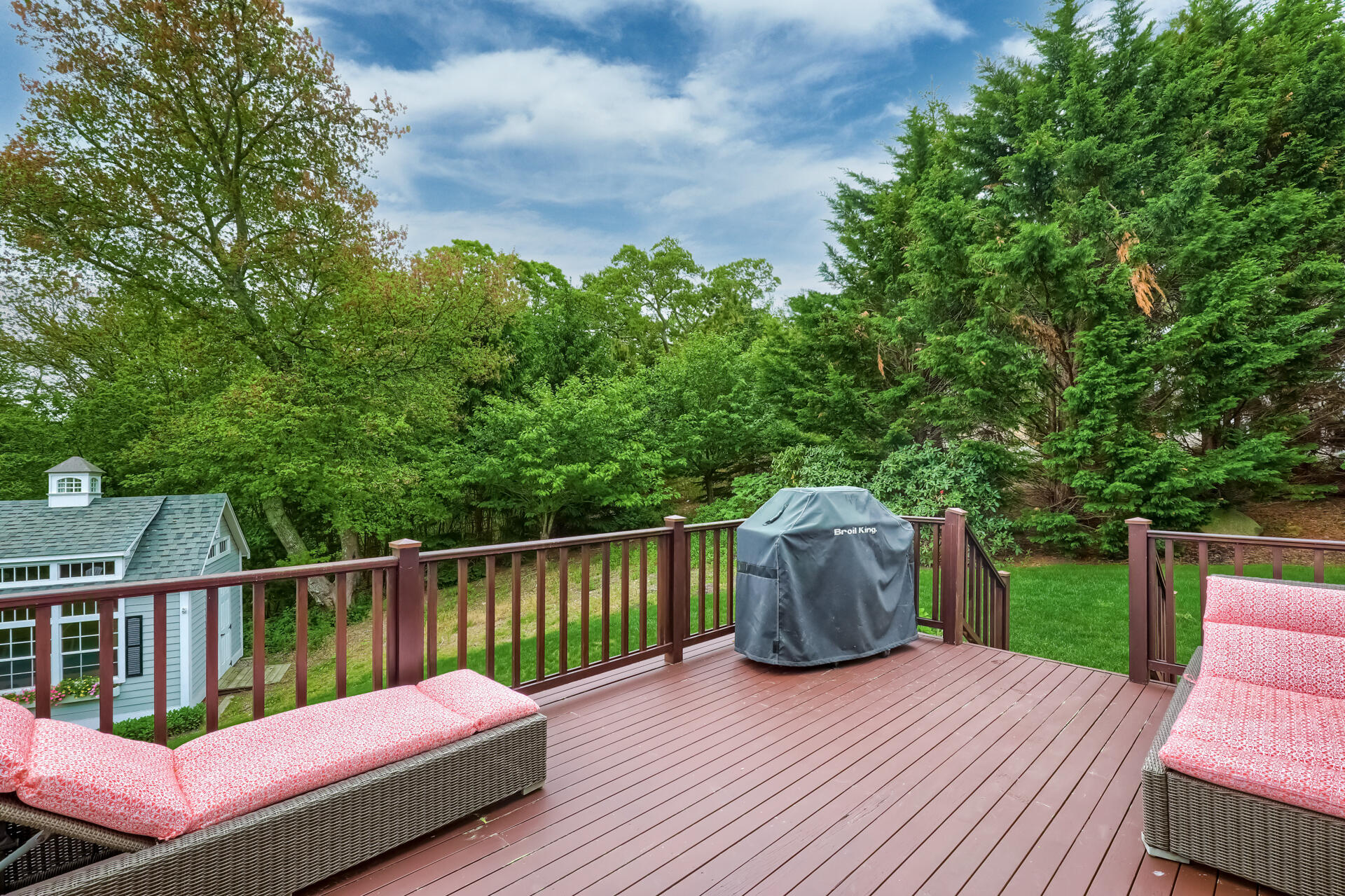140 Great Marsh Road West Barnstable, MA 02668 - Photo 35 of 46 a view of a wooden deck with furniture