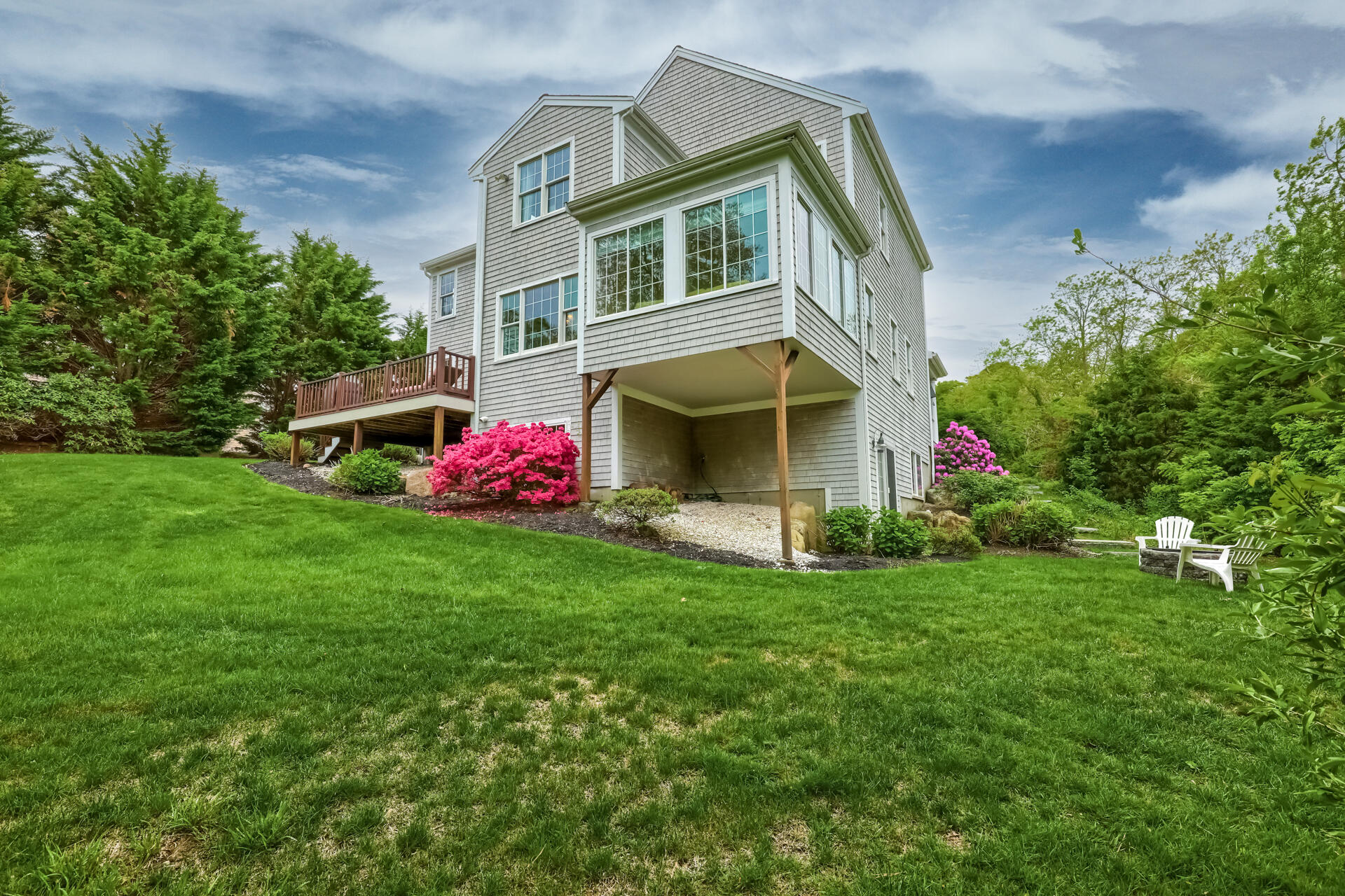 140 Great Marsh Road West Barnstable, MA 02668 - Photo 36 of 46 a front view of house with yard