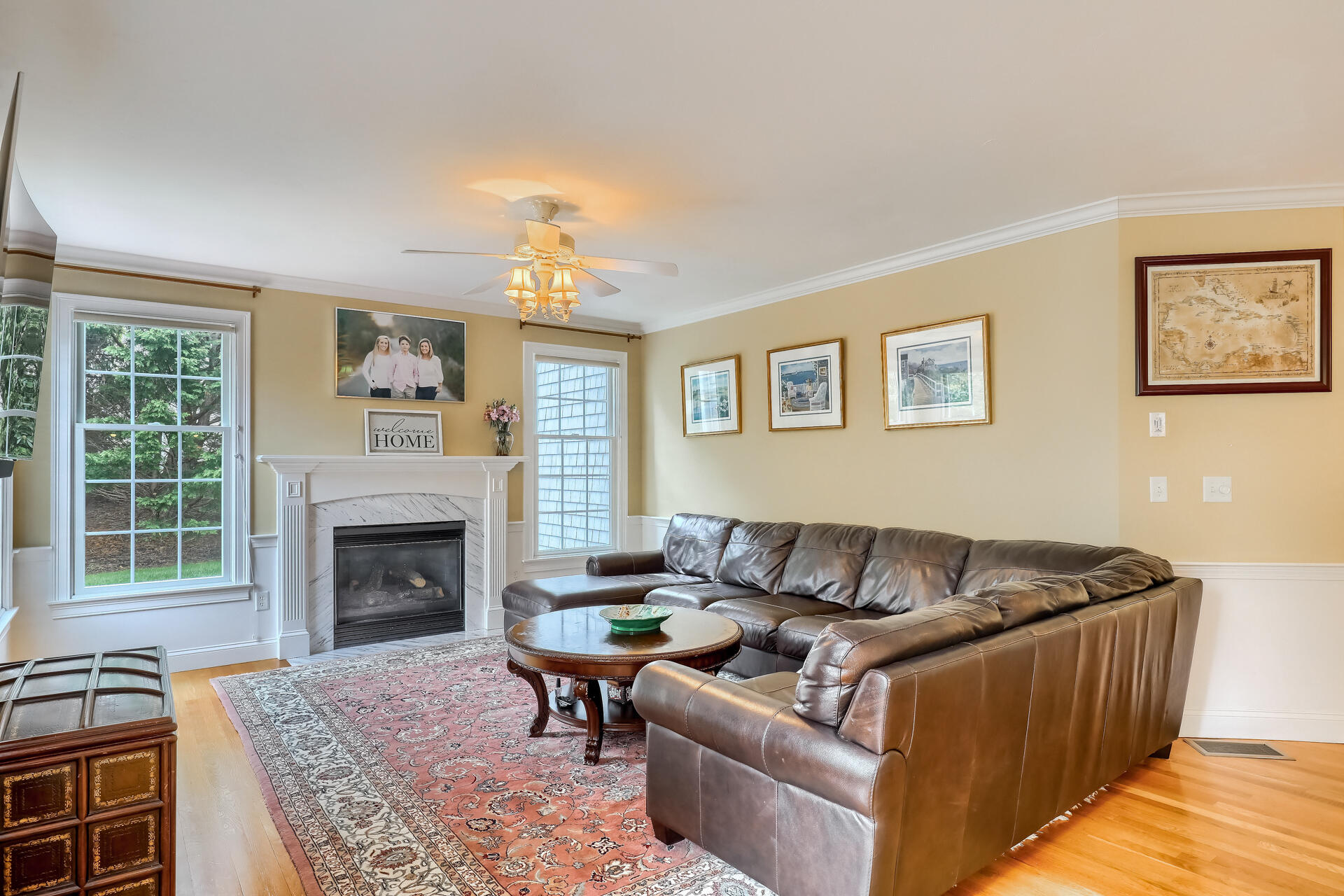 140 Great Marsh Road West Barnstable, MA 02668 - Photo 7 of 46 a living room with furniture and a fireplace