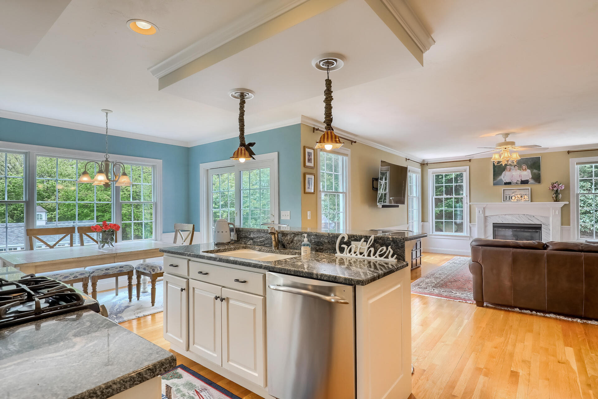 140 Great Marsh Road West Barnstable, MA 02668 - Photo 9 of 46 a kitchen with stainless steel appliances granite countertop a sink stove and cabinets