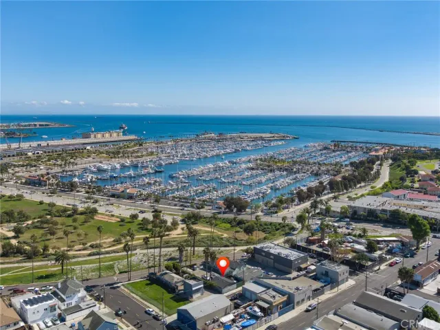 an aerial view of a city