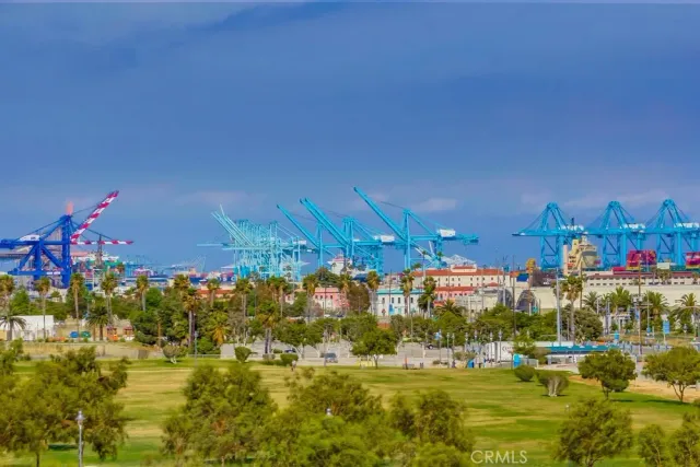 a view of a city with tall buildings