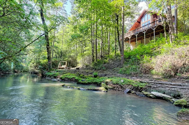 a view of a house with a deck