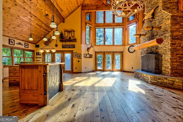 a view of a chairs and table in a patio