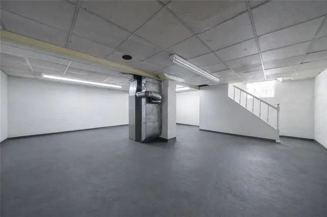 a view of a room with an entryway