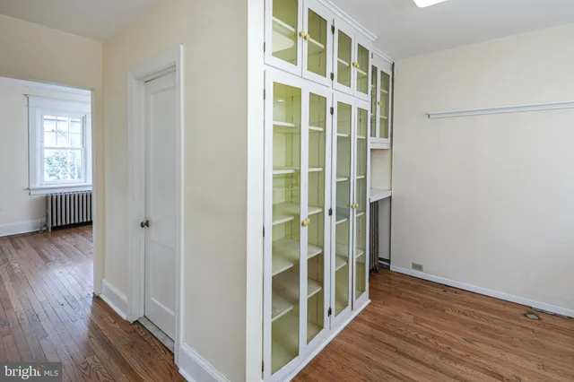 a view of entryway with wooden floor