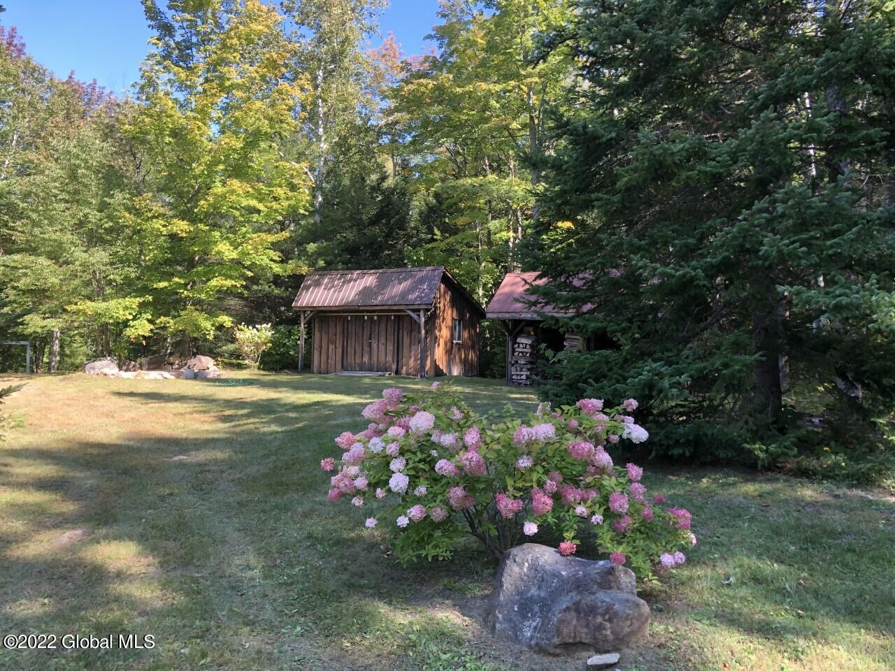 175 Henry Wescott Road Thurman, NY 12885 - Photo 36 of 55 Sheds with hydranga blooming