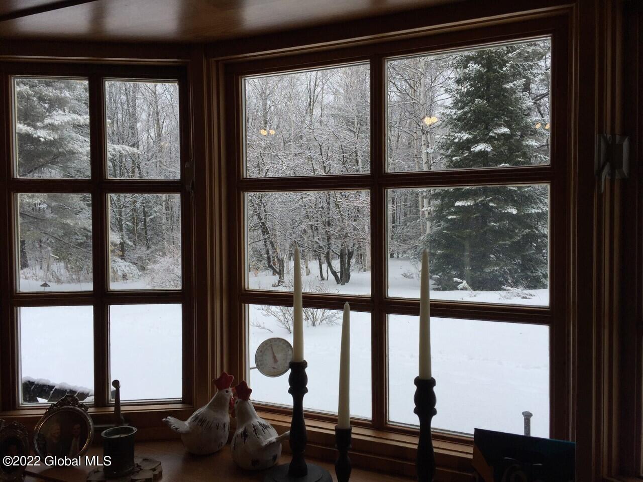175 Henry Wescott Road Thurman, NY 12885 - Photo 48 of 55 view out kitchen window in snow
