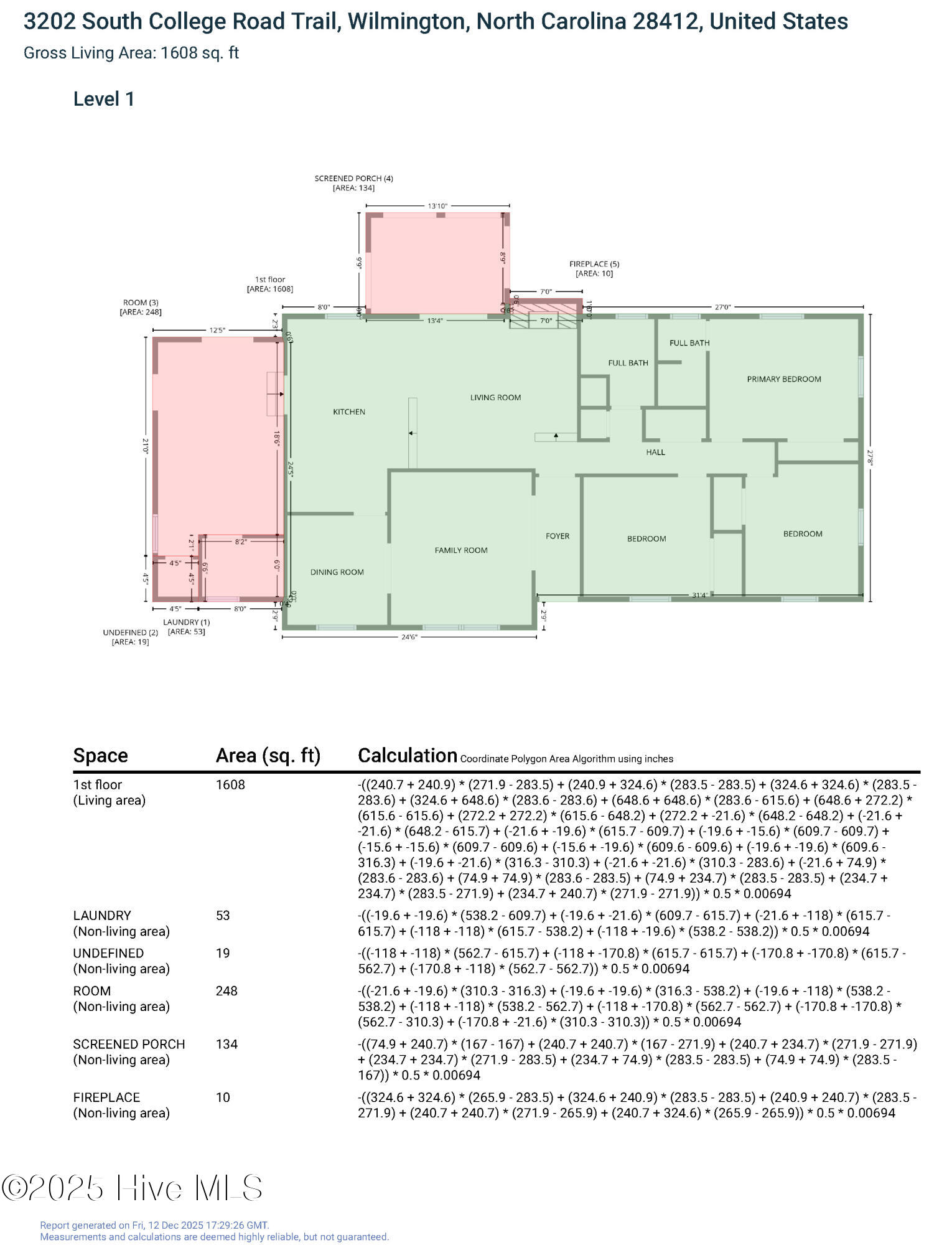 3202 College Road Wilmington, NC 28412 - Photo 38 of 38 Sketch Floor Plan