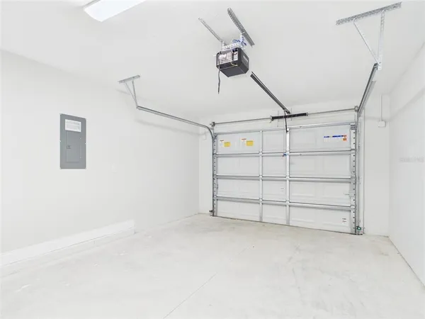 a view of a garage