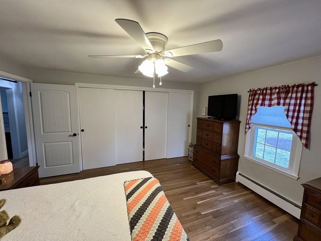12 Sawmill Road Dudley, MA 01571 - Photo 27 of 37 a bedroom with a bed and a flat screen tv