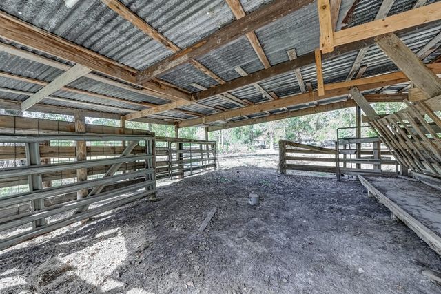 a view of a room with wooden roof