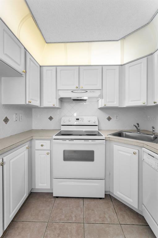 2687 Pine Ridge Way South, Unit F2 Palm Harbor, FL 34684 - Photo 27 of 62 a kitchen with cabinets appliances and a sink