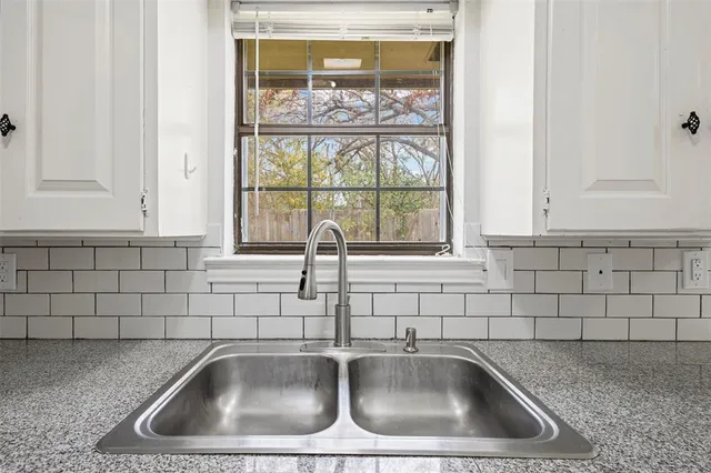 a close view of sink and window