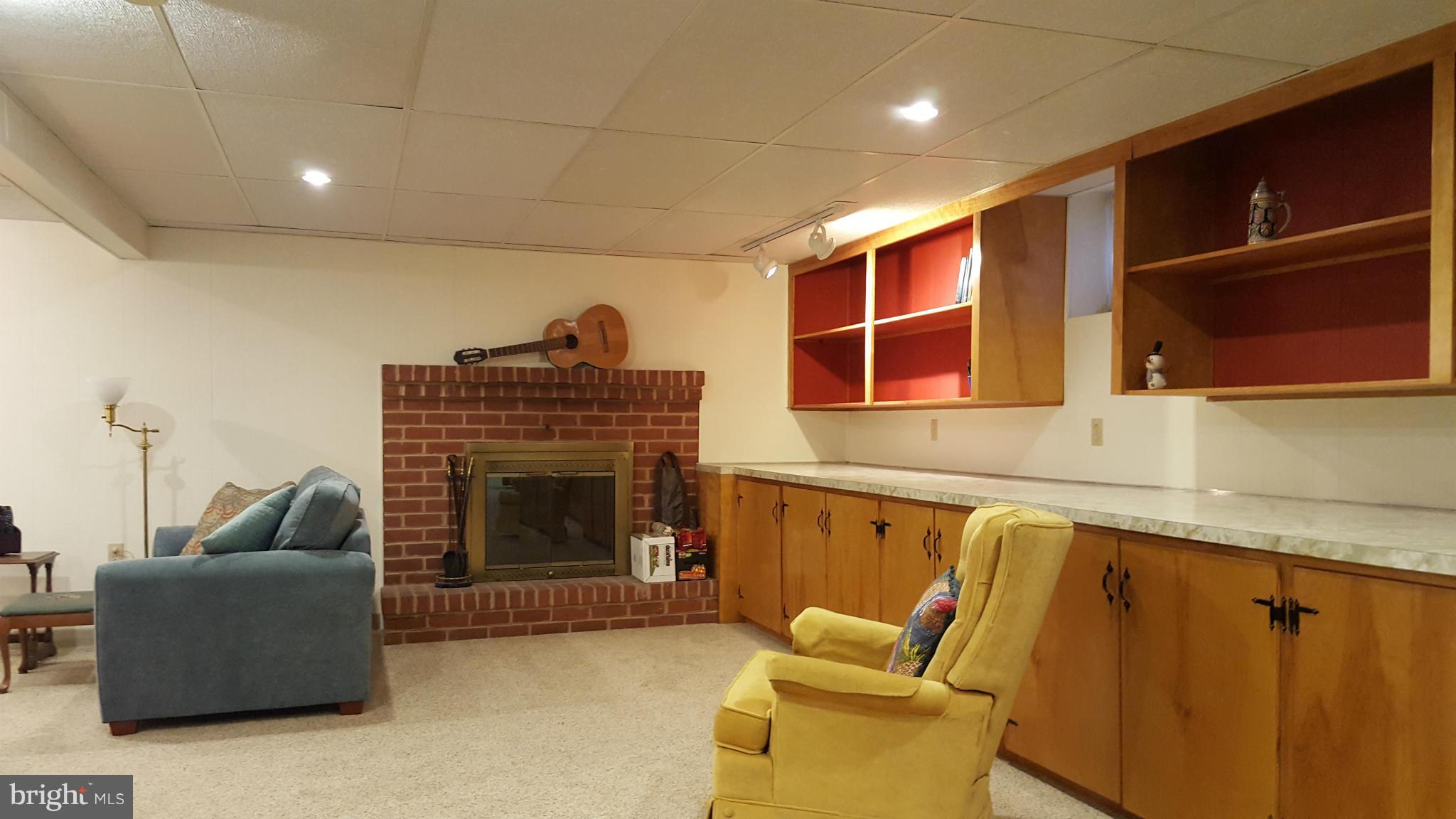 19640 Spring Creek Road Hagerstown, MD 21742 - Photo 19 of 30 Lower Level Rec Room with Wood Fireplace
