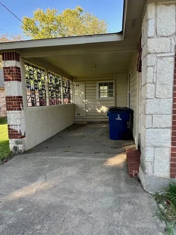 a view of front door of house