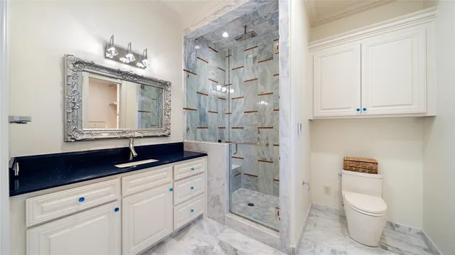 a bathroom with a sink and mirror