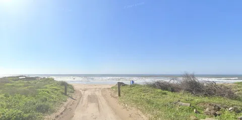 a view of an ocean and beach