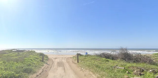 a view of an ocean and beach