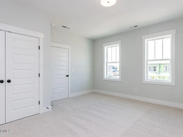 an empty room with a window