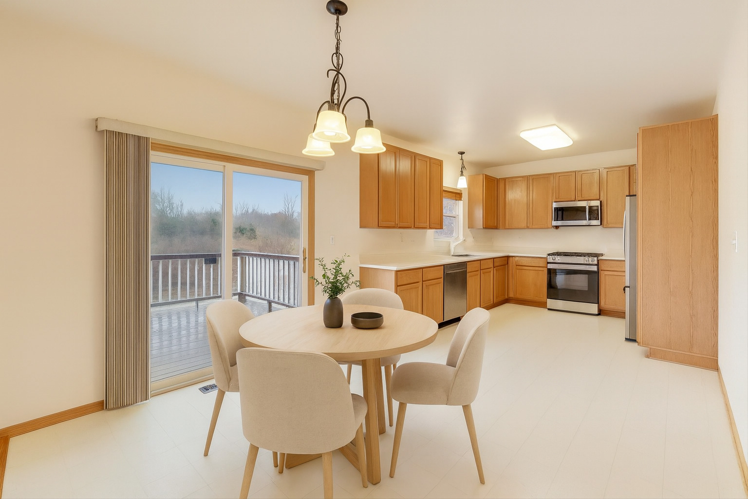 719 Sun Lake Road Lake Villa, IL 60046 - Photo 13 of 46 a view of a dining room with furniture window and outside view