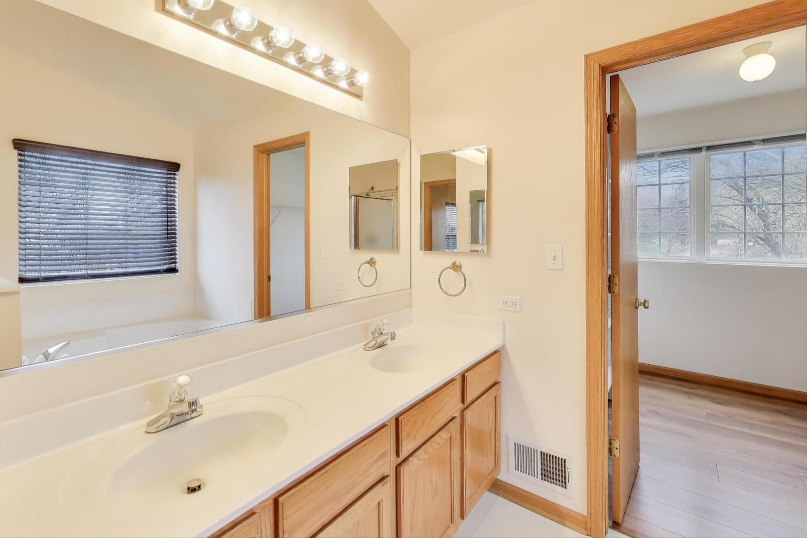 719 Sun Lake Road Lake Villa, IL 60046 - Photo 24 of 46 a bathroom with a sink a mirror and a shower