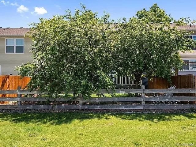 a view of swimming pool with lawn chairs and plants