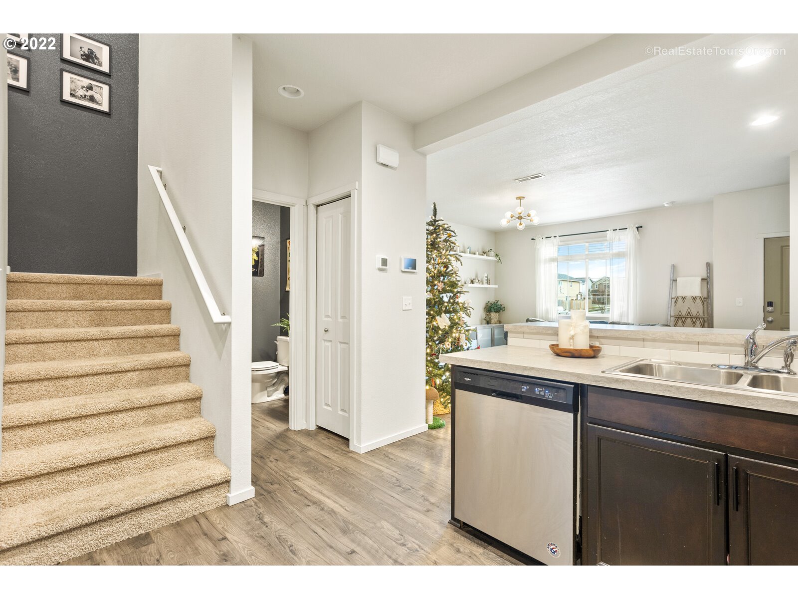2193 Southeast 16th Street Gresham, OR 97080 - Photo 12 of 32 a kitchen with a sink and wooden cabinets