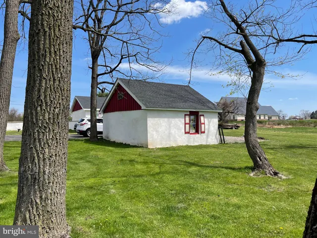 a view of a park with tree s