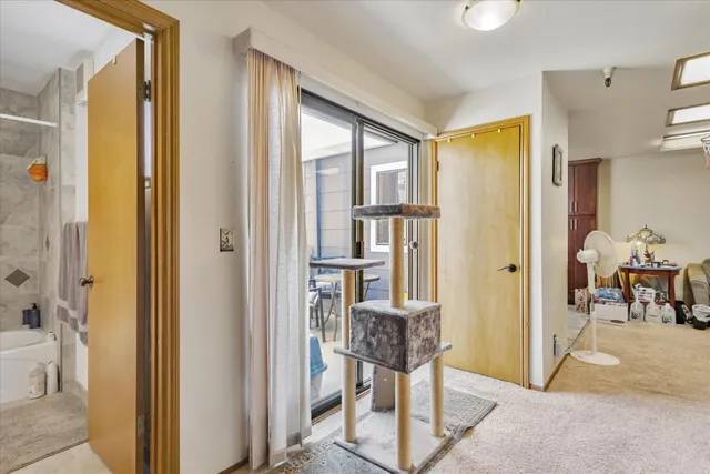 a view of entryway with livingroom and furniture