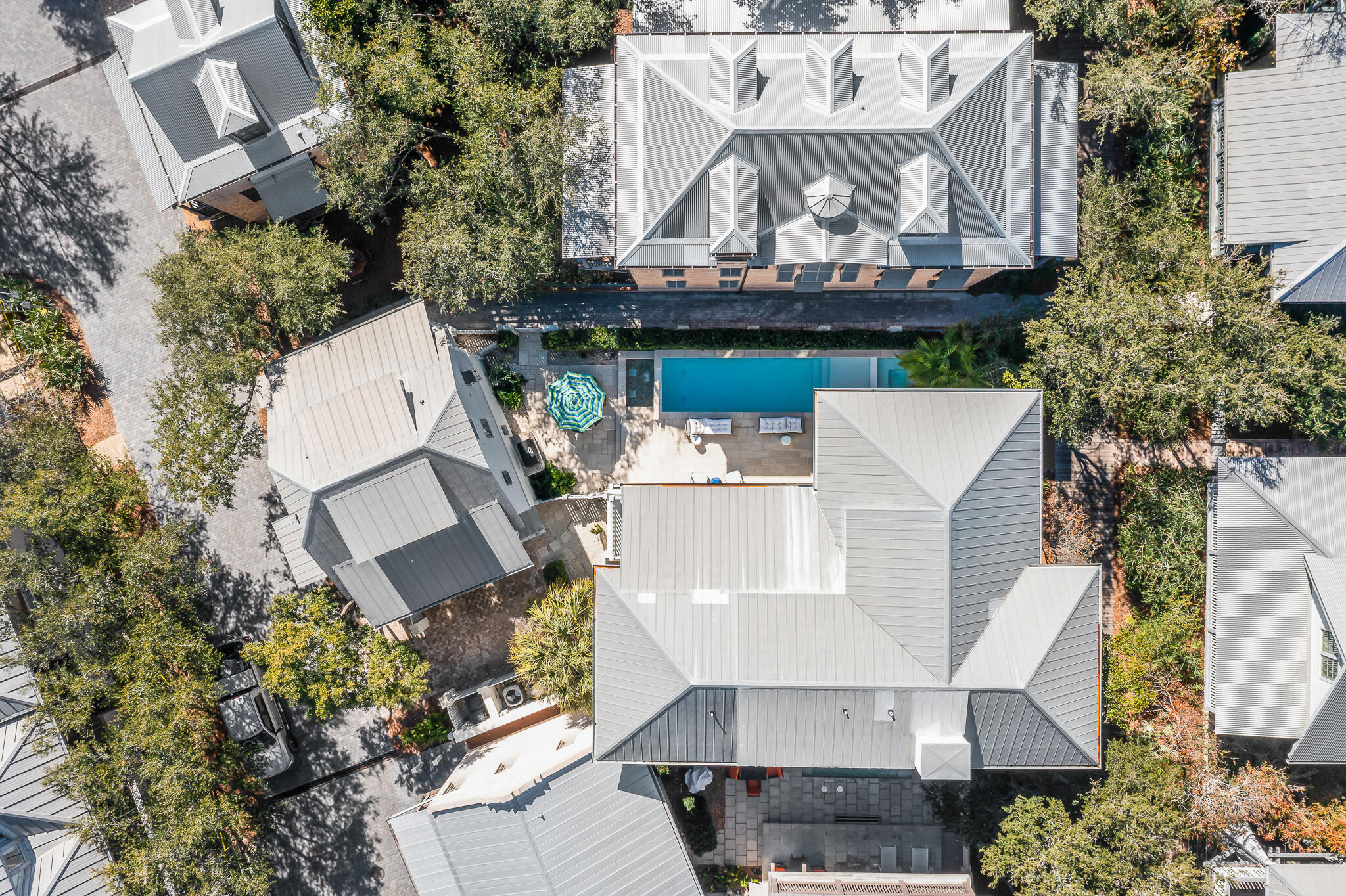 188 Round Road Inlet Beach, FL 32461 - Photo 96 of 98 an aerial view of a house with wooden floor and a fountain