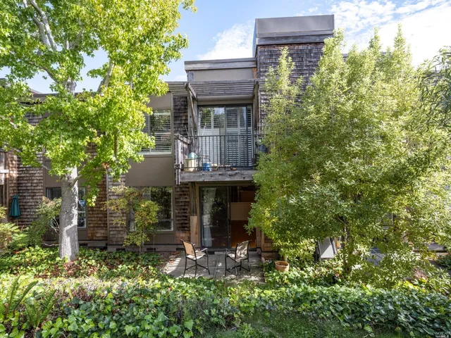 front view of a house with a tree