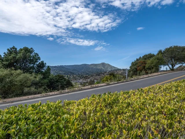 a view of a lake with a mountain view
