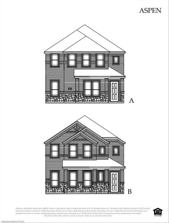 a front view of a building