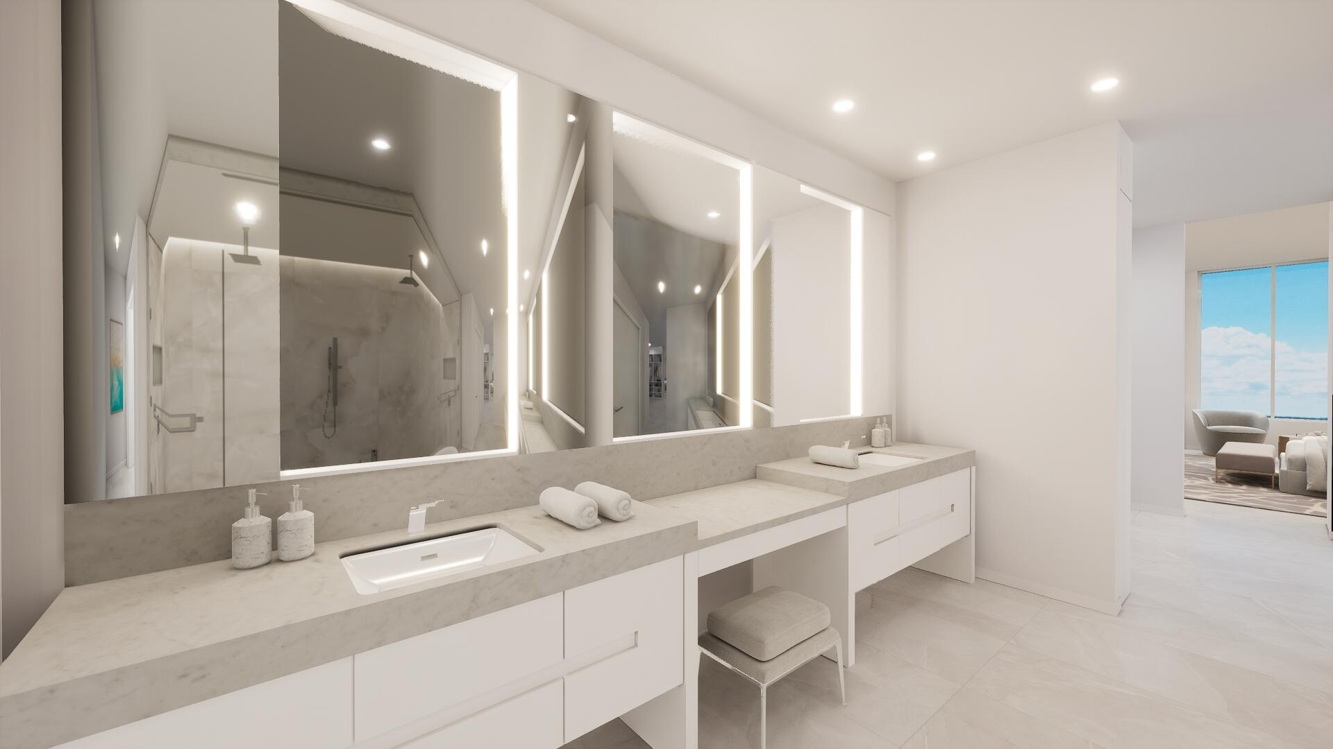 220 Southeast Mizner Boulevard, Unit PH10 Boca Raton, FL 33432 - Photo 12 of 24 7. ALINA - PH 910 - Primary Bath