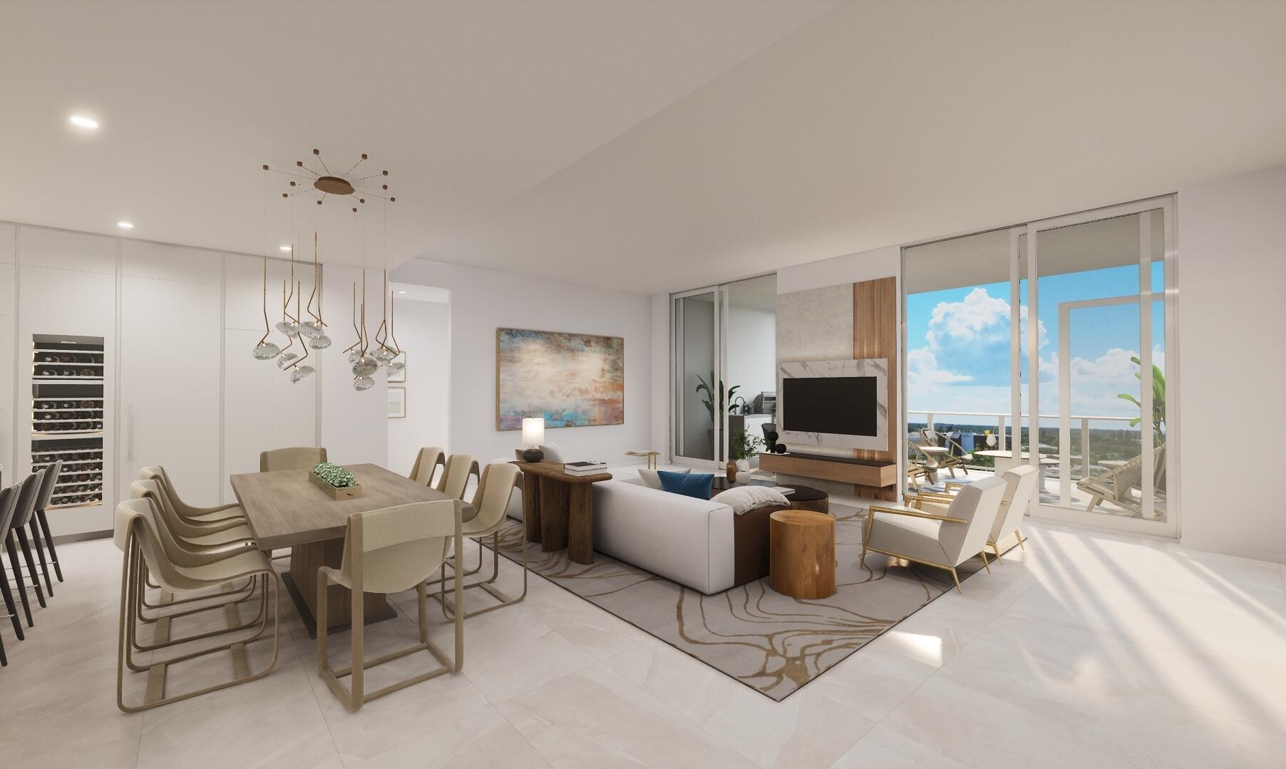 220 Southeast Mizner Boulevard, Unit PH10 Boca Raton, FL 33432 - Photo 10 of 24 12. ALINA - PH 910 - Dinning + Living Ro