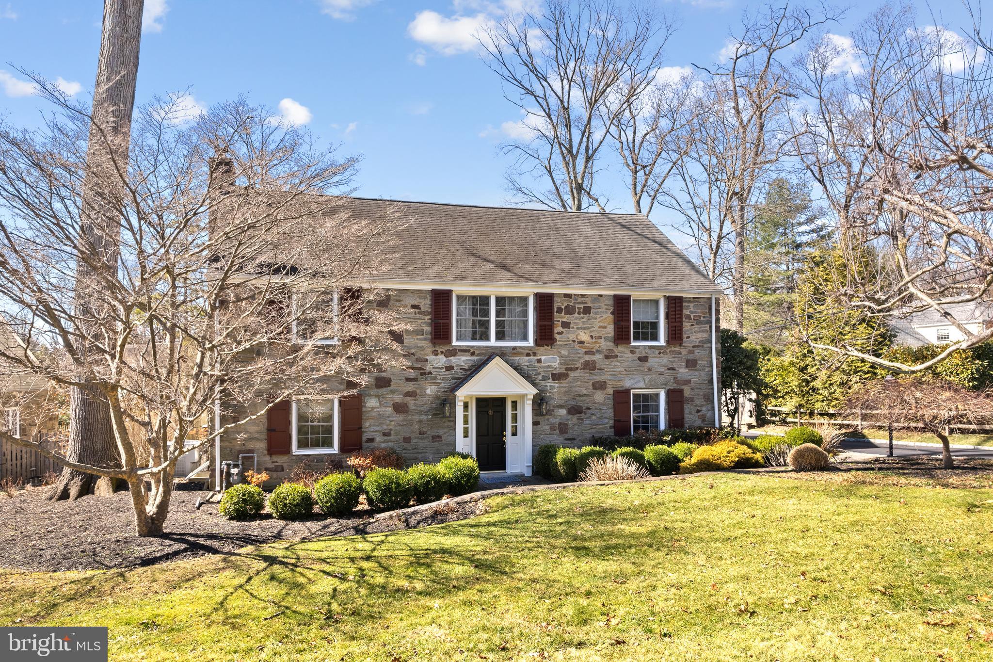 3 Briar Road Wayne, PA 19087 - Photo 43 of 48 a front view of a house with a yard covered with snow