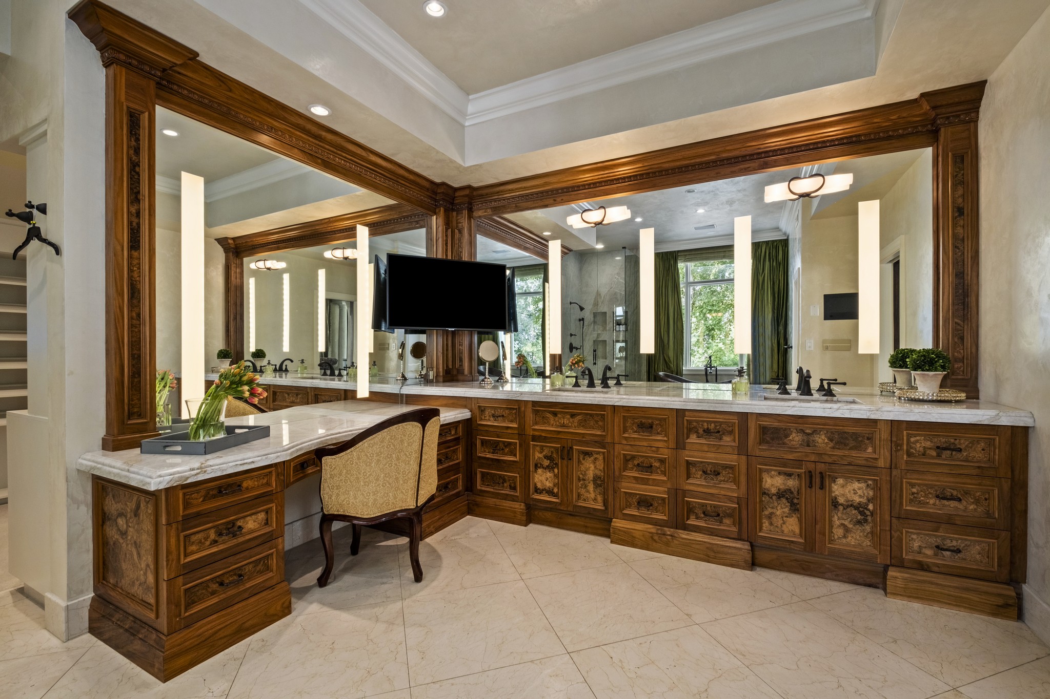 175 Cherokee Dock Road Lebanon, TN 37087 - Photo 16 of 45 a spacious en suite bathroom with a granite countertop sink and a mirror