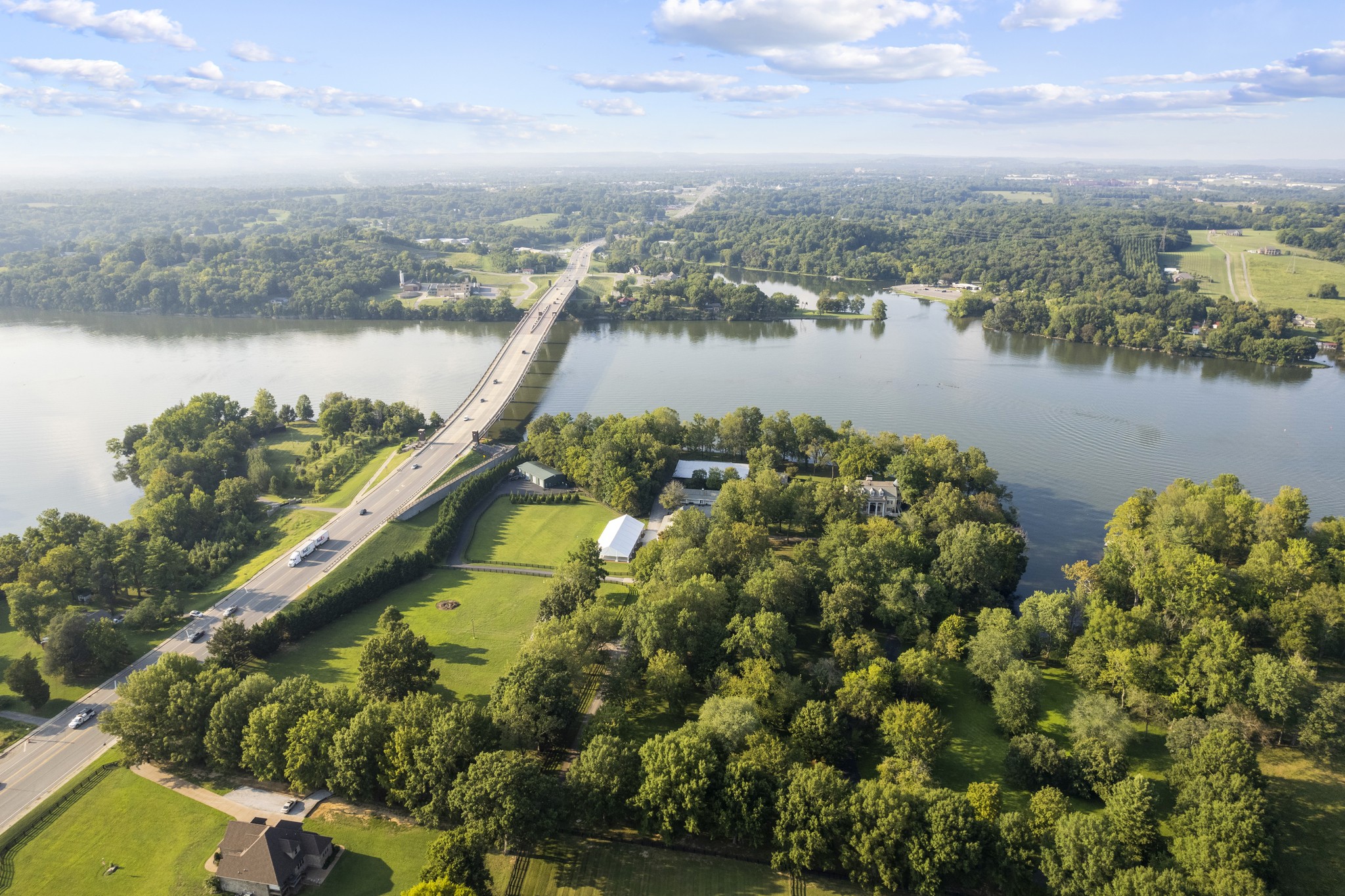 175 Cherokee Dock Road Lebanon, TN 37087 - Photo 44 of 45 a view of a lake with a city