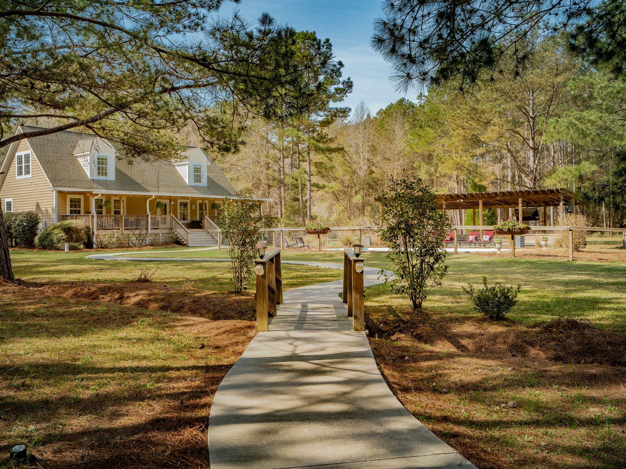 Bridge from Paved Circular Driveway