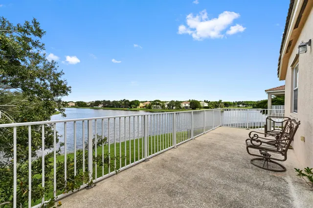a view of a garden with lake view